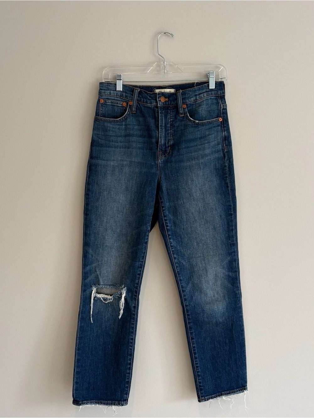 Madewell The Perfect Vintage Cropped Distressed Jeans Size 27